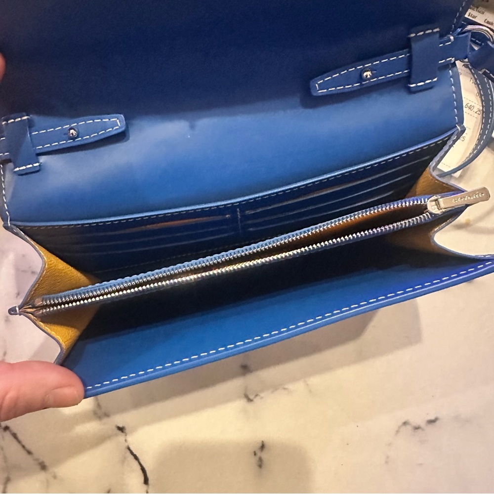 Goyard Blue Crossbody Wallet on Strap - Picture 6 of 16